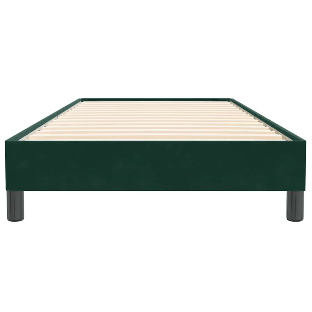 Box Spring κρεβάτι χωρίς στρώμα σκούρο πράσινο 80x220εκ - Pakobazaar