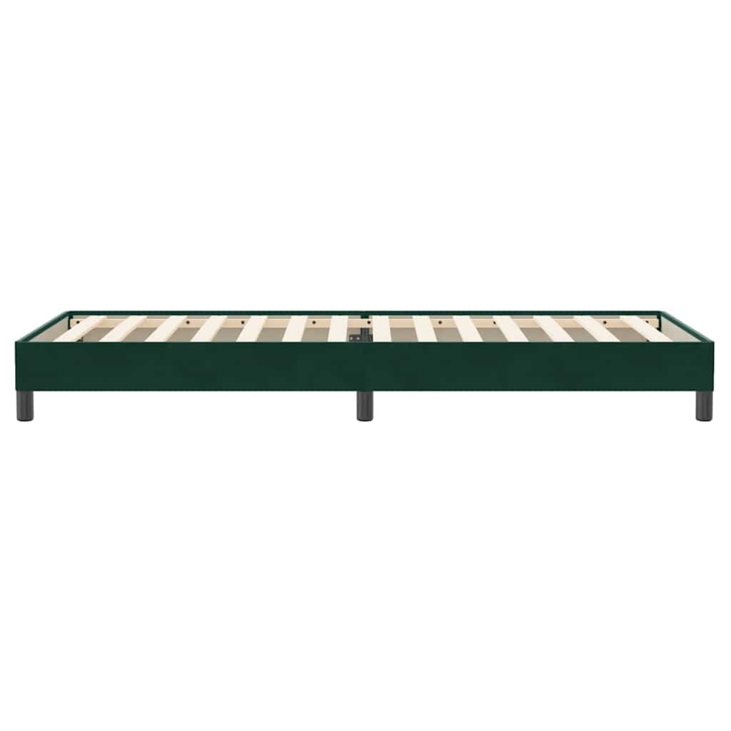 Box Spring κρεβάτι χωρίς στρώμα σκούρο πράσινο 80x220εκ - Pakobazaar