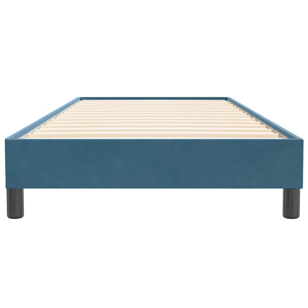 Κρεβάτι Boxspring χωρίς Στρώμα Σκούρο Μπλε 80x220 εκ. Βελούδινο