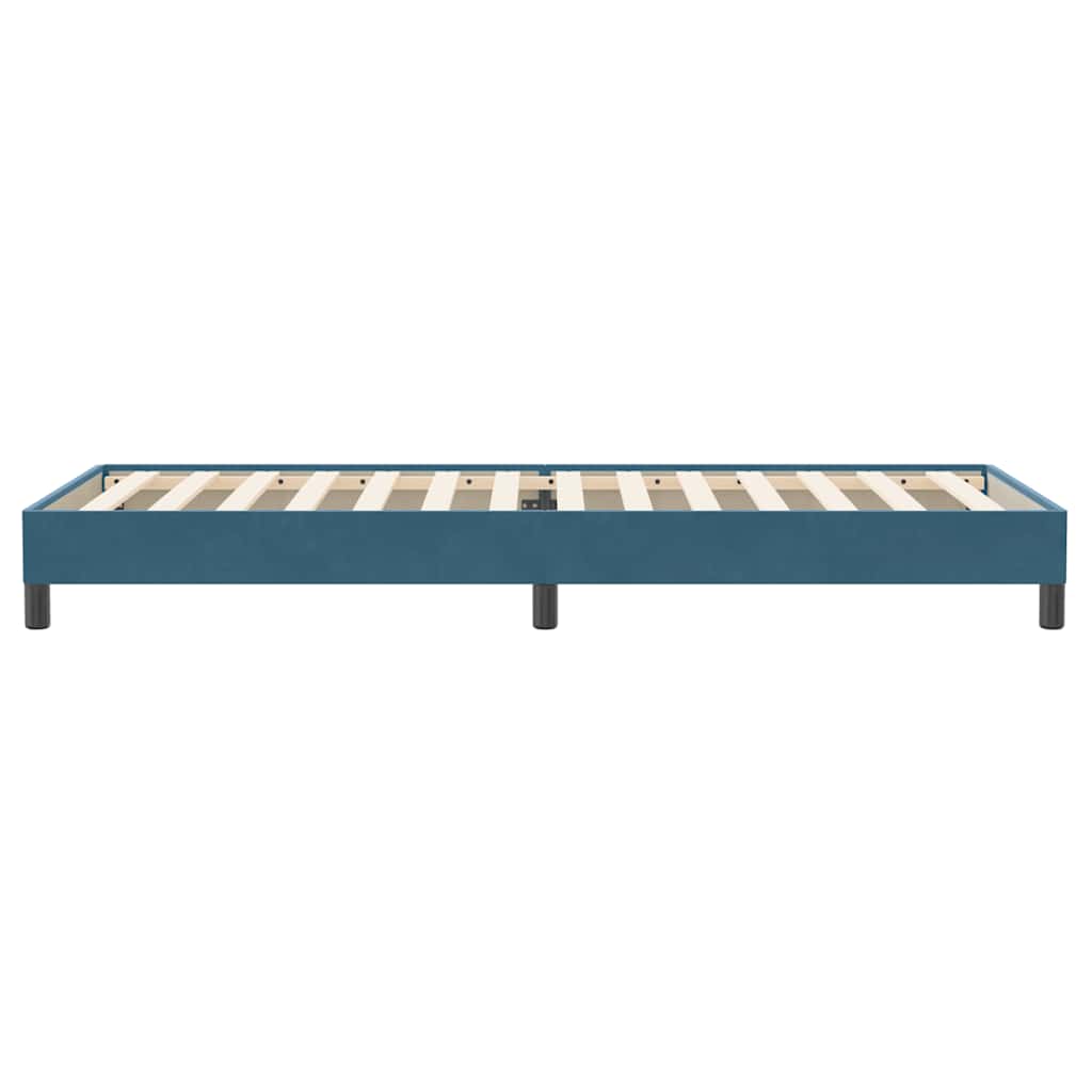 Κρεβάτι Boxspring χωρίς Στρώμα Σκούρο Μπλε 80x220 εκ. Βελούδινο