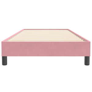 Κρεβάτι Boxspring χωρίς Στρώμα Ροζ 80x220 εκ. Βελούδινο