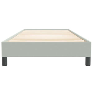 Box Spring κρεβάτι χωρίς στρώμα ανοιχτό γκρι 90x220εκ Βελούδινο - Pakobazaar