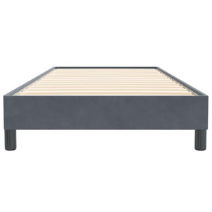 Κρεβάτι Boxspring χωρίς Στρώμα Σκούρο Γκρι 90x220 εκ. Βελούδινο