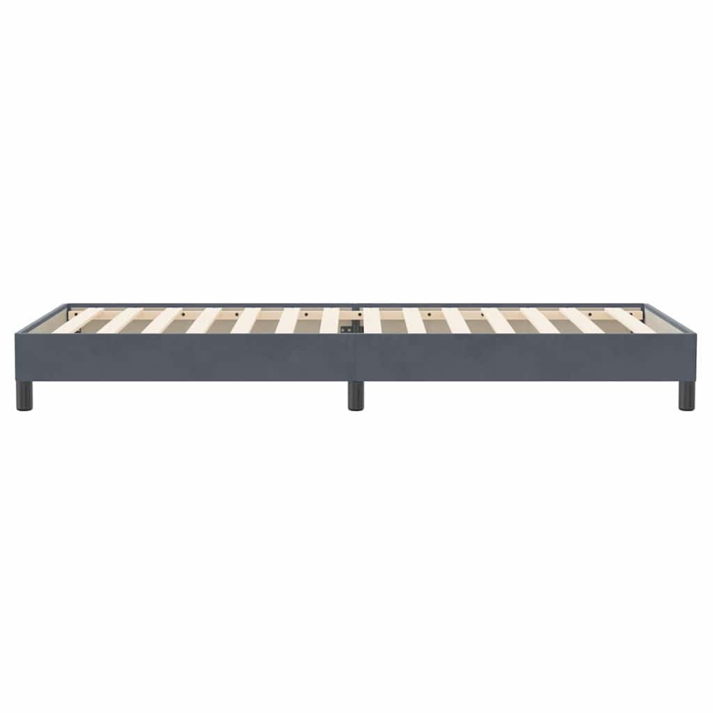 Κρεβάτι Boxspring χωρίς Στρώμα Σκούρο Γκρι 90x220 εκ. Βελούδινο