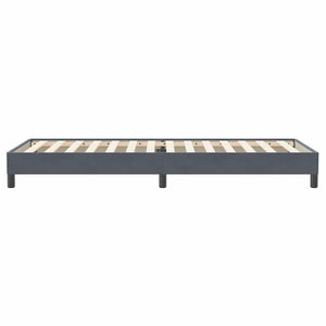 Κρεβάτι Boxspring χωρίς Στρώμα Σκούρο Γκρι 90x220 εκ. Βελούδινο