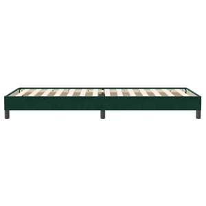 Box Spring κρεβάτι χωρίς στρώμα σκούρο πράσινο 90x220 cm