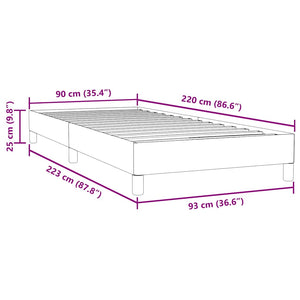 Box Spring κρεβάτι χωρίς στρώμα σκούρο πράσινο 90x220 cm