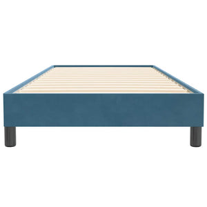 Κρεβάτι Boxspring χωρίς Στρώμα Σκούρο Μπλε 90x220 εκ. Βελούδινο - Pakobazaar