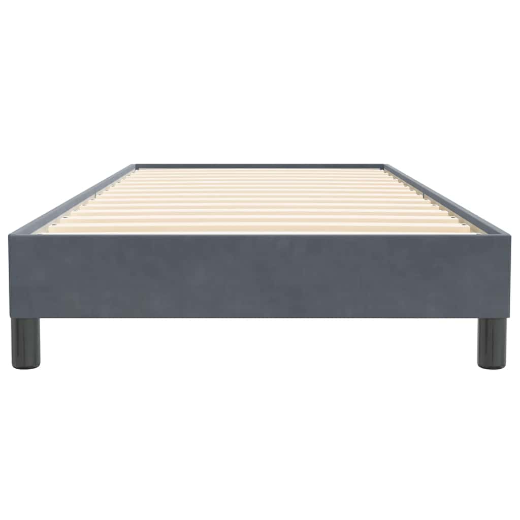 Box Spring Κρεβάτι χωρίς στρώμα Σκούρο γκρι 100x220 εκ.