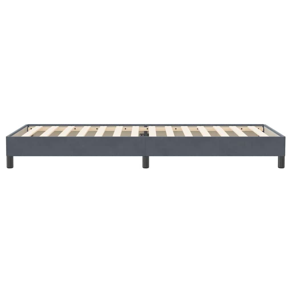 Box Spring Κρεβάτι χωρίς στρώμα Σκούρο γκρι 100x220 εκ.