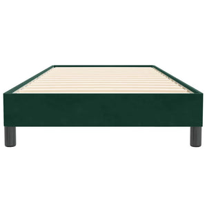 Box Spring κρεβάτι χωρίς στρώμα σκούρο πράσινο 100x220cm