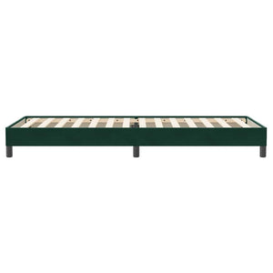 Box Spring κρεβάτι χωρίς στρώμα σκούρο πράσινο 100x220cm
