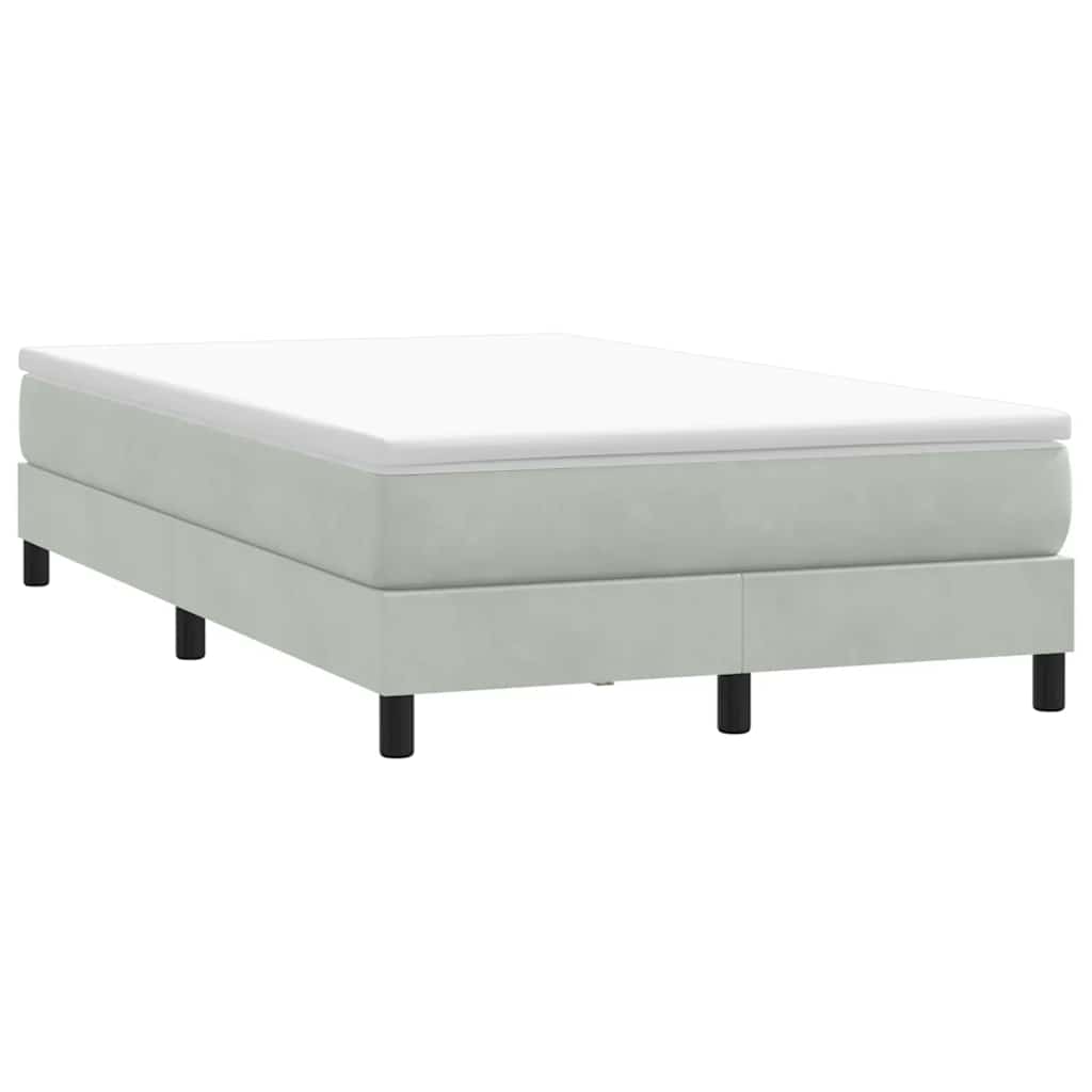 Κρεβάτι Boxspring χωρίς Στρώμα Ανοιχτό Γκρι 120x220 εκ.