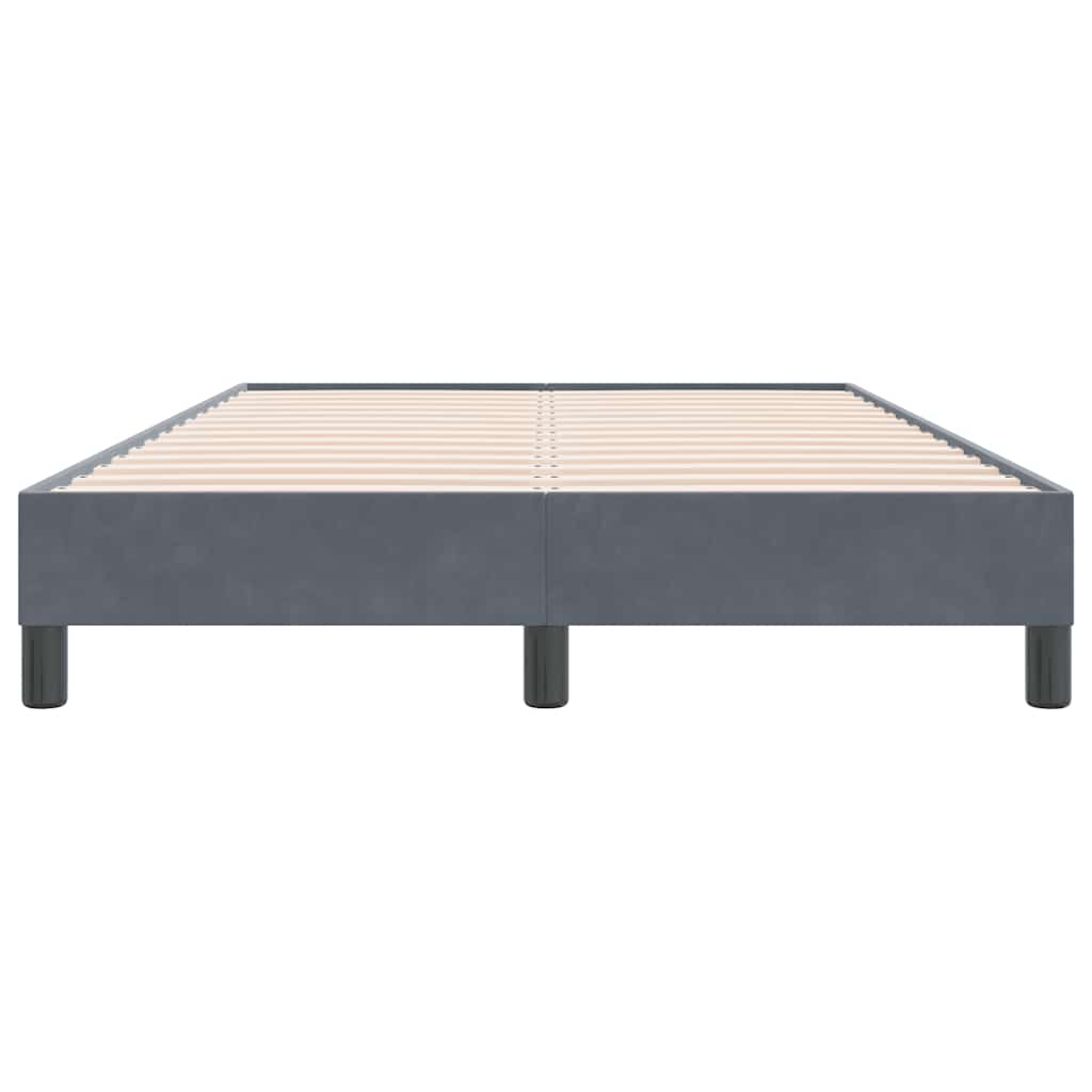 Box Spring Κρεβάτι χωρίς στρώμα Σκούρο γκρι 120x220cm Βελούδινο - Pakobazaar