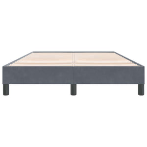 Box Spring Κρεβάτι χωρίς στρώμα Σκούρο γκρι 120x220cm Βελούδινο - Pakobazaar