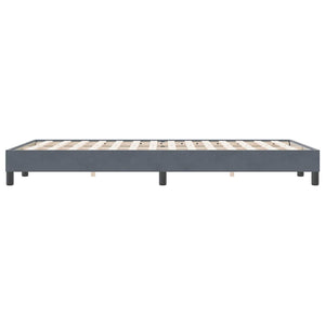 Box Spring Κρεβάτι χωρίς στρώμα Σκούρο γκρι 120x220cm Βελούδινο - Pakobazaar