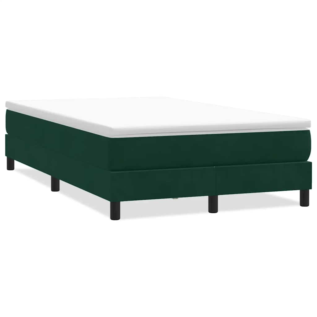 Box Spring κρεβάτι χωρίς στρώμα σκούρο πράσινο 120x220cm