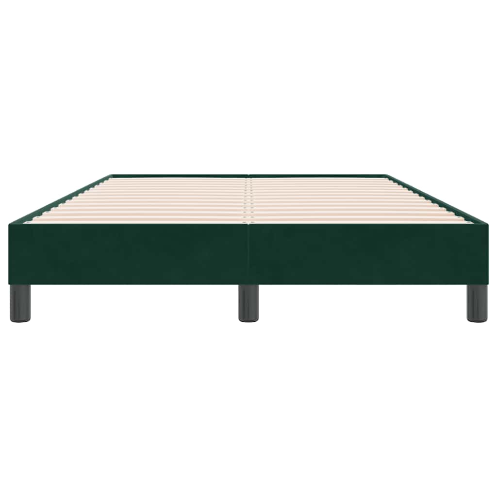 Box Spring κρεβάτι χωρίς στρώμα σκούρο πράσινο 120x220cm