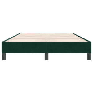 Box Spring κρεβάτι χωρίς στρώμα σκούρο πράσινο 120x220cm