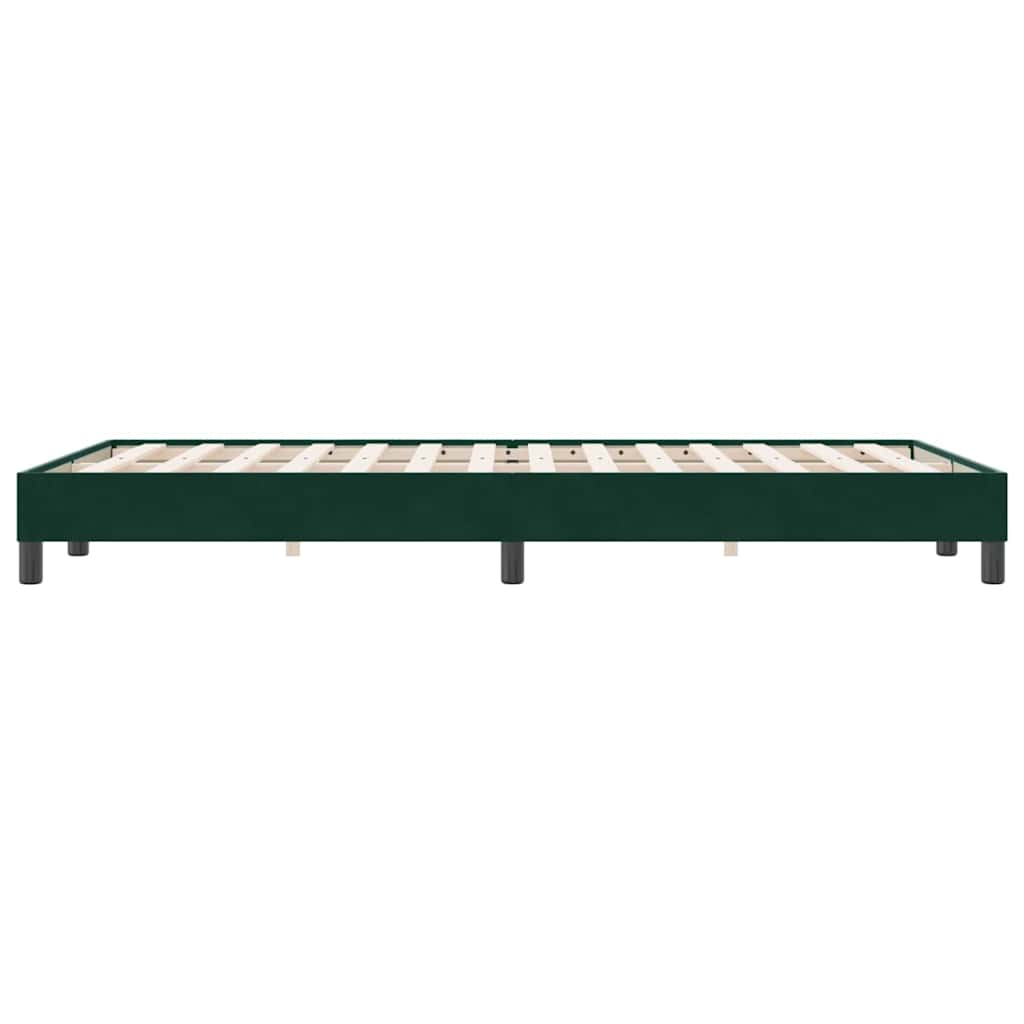 Box Spring κρεβάτι χωρίς στρώμα σκούρο πράσινο 120x220cm
