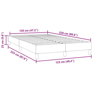 Box Spring κρεβάτι χωρίς στρώμα σκούρο πράσινο 120x220cm