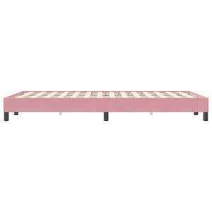 Box Spring κρεβάτι χωρίς στρώμα ροζ 120x220 cm Βελούδινο
