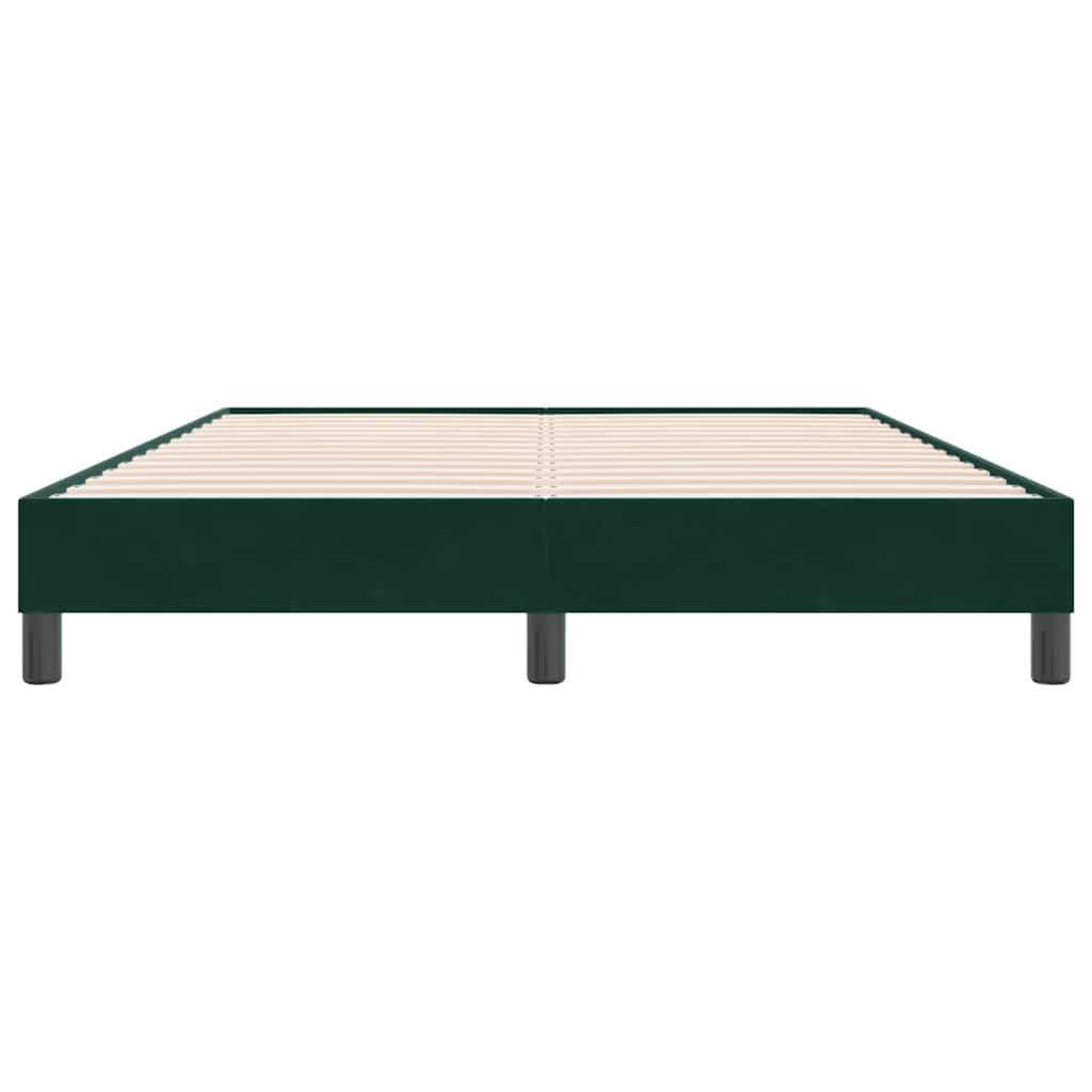 Box Spring Κρεβάτι χωρίς στρώμα Σκούρο πράσινο 140x220cm