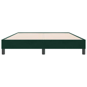 Box Spring Κρεβάτι χωρίς στρώμα Σκούρο πράσινο 140x220cm