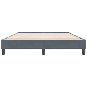 Box Spring Κρεβάτι χωρίς στρώμα Σκούρο γκρι 160x220cm Βελούδινο