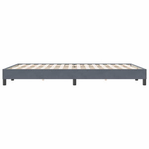 Box Spring Κρεβάτι χωρίς στρώμα Σκούρο γκρι 160x220cm Βελούδινο