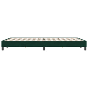 Box Spring κρεβάτι χωρίς στρώμα σκούρο πράσινο 160x220cm