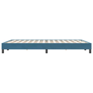 Box Spring κρεβάτι χωρίς στρώμα σκούρο μπλε 160x220cm Βελούδινο