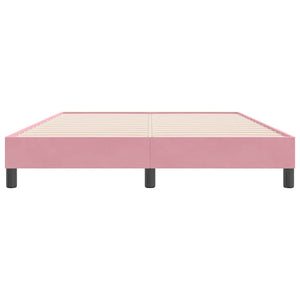 Box Spring κρεβάτι χωρίς στρώμα ροζ 160x220 cm Βελούδινο