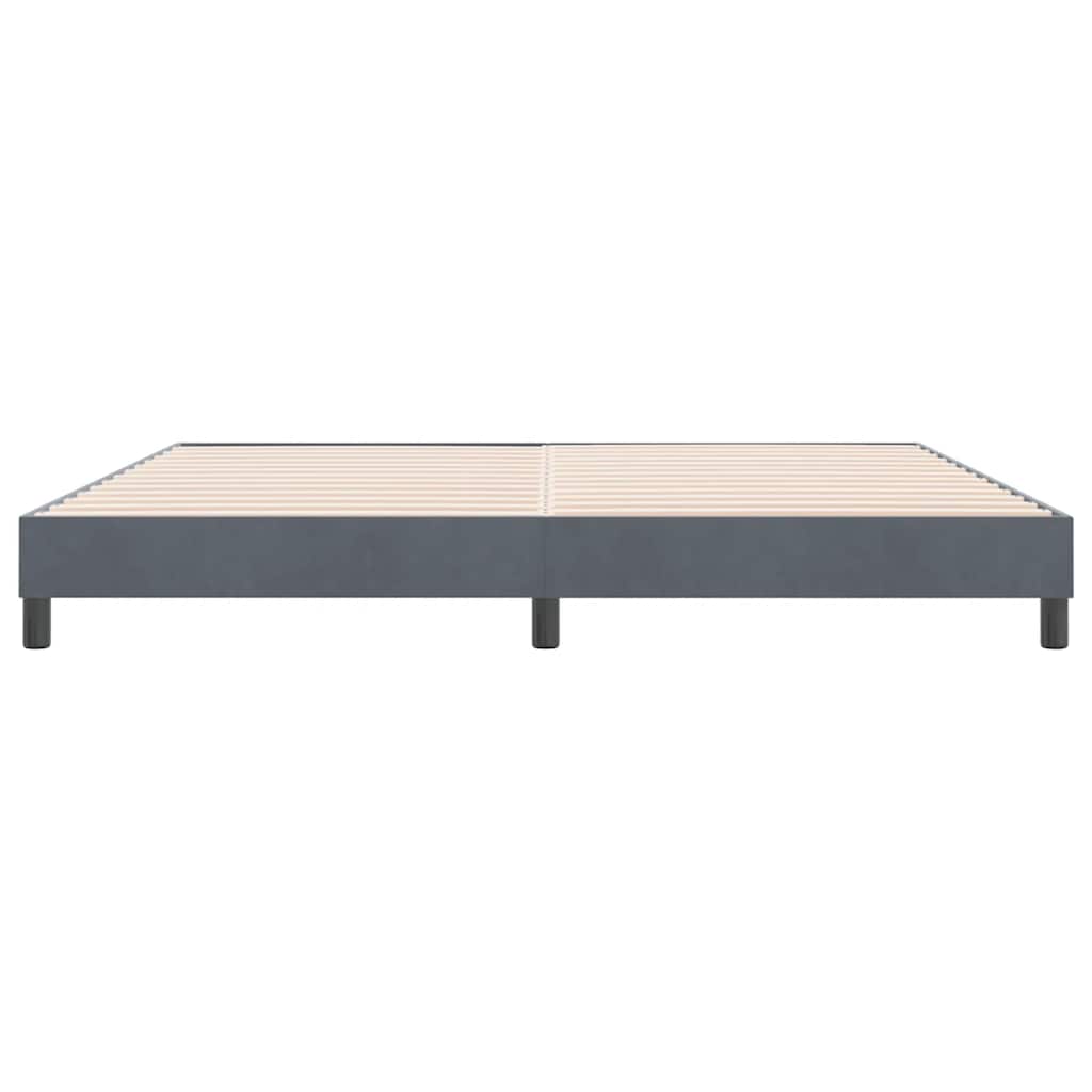 Box Spring Κρεβάτι χωρίς στρώμα Σκούρο γκρι 180x220 cm Velvet