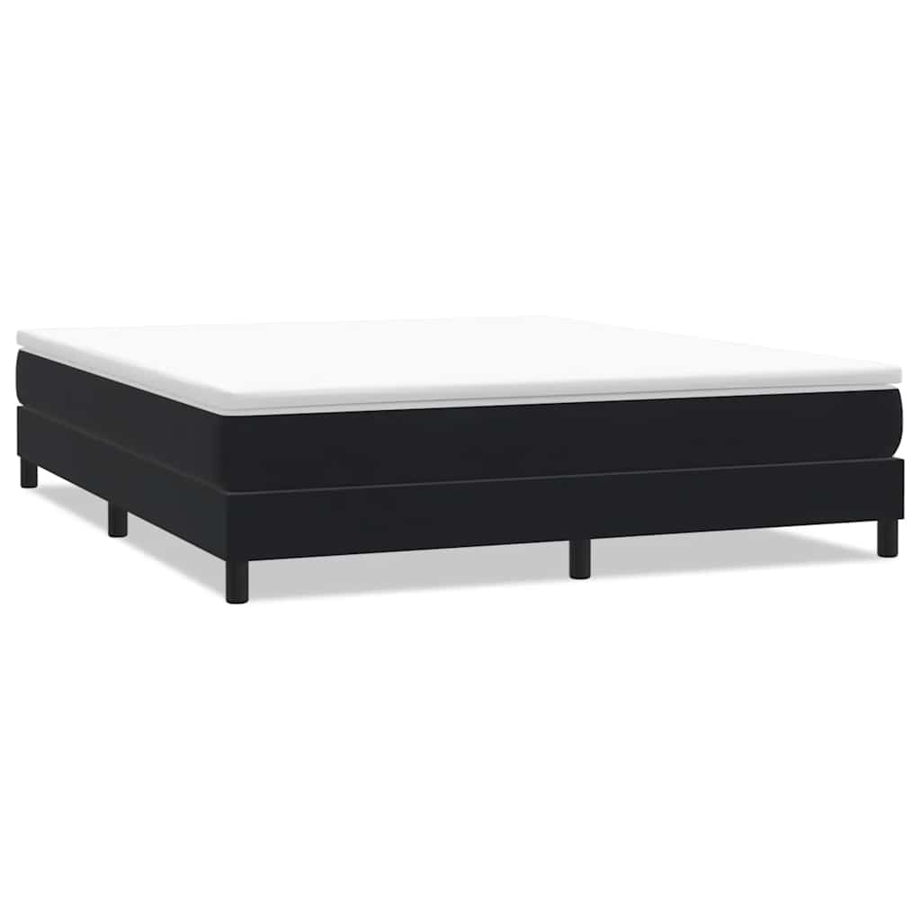 Box Spring Κρεβάτι χωρίς στρώμα Μαύρο 180x220 cm Velvet