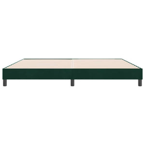 Box Spring Κρεβάτι χωρίς στρώμα Σκούρο πράσινο 180x220 cm