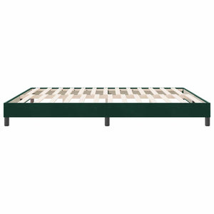 Box Spring Κρεβάτι χωρίς στρώμα Σκούρο πράσινο 180x220 cm