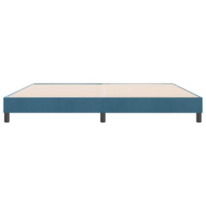 Box Spring Κρεβάτι χωρίς στρώμα Σκούρο μπλε 180x220cm Βελούδινο
