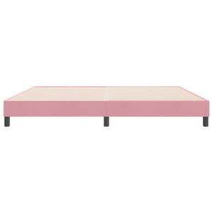 Box Spring κρεβάτι χωρίς στρώμα ροζ 180x220 cm Βελούδινο