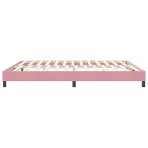 Box Spring κρεβάτι χωρίς στρώμα ροζ 180x220 cm Βελούδινο