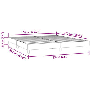 Box Spring κρεβάτι χωρίς στρώμα ροζ 180x220 cm Βελούδινο