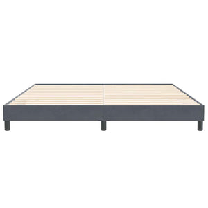 Box Spring Κρεβάτι χωρίς στρώμα Σκούρο γκρι 200x220cm Βελούδινο