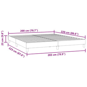 Box Spring Κρεβάτι χωρίς στρώμα Μαύρο 200x220 cm Βελούδινο