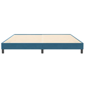 Box Spring Κρεβάτι χωρίς στρώμα Σκούρο μπλε 200x220cm Βελούδινο