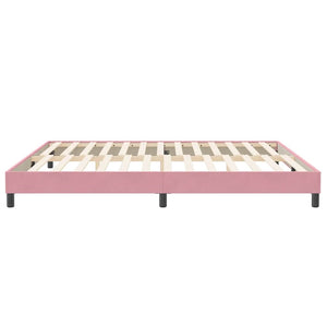 Box Spring Κρεβάτι χωρίς στρώμα Ροζ 200x220 cm Βελούδινο
