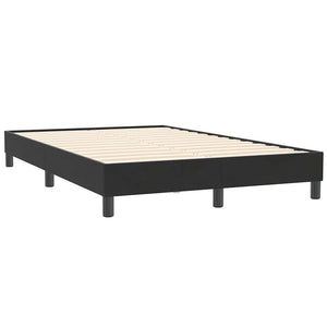 Κρεβάτι Boxspring με Στρώμα Μαύρο 1120x210 εκ. Βελούδινο