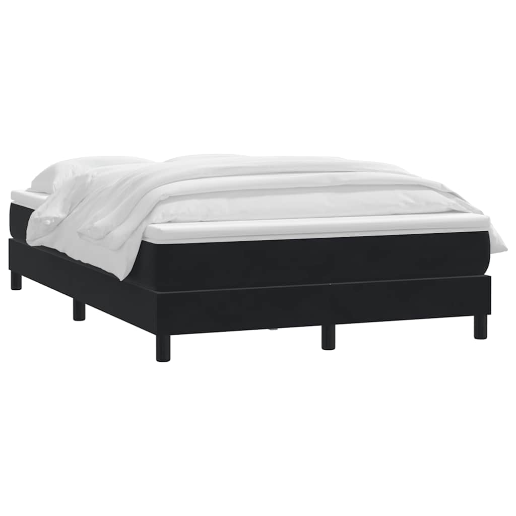 Κρεβάτι Boxspring με Στρώμα Μαύρο 160x210 εκ. Βελούδινο