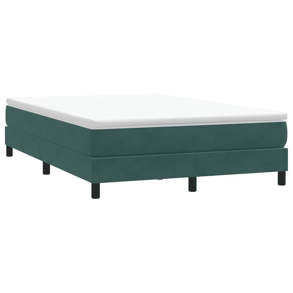 Κρεβάτι Boxspring με Στρώμα Σκούρο Πράσινο 160x210εκ. Βελούδινο