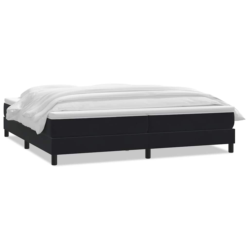 Κρεβάτι Boxspring με Στρώμα Μαύρο 180x210 εκ. Βελούδινο