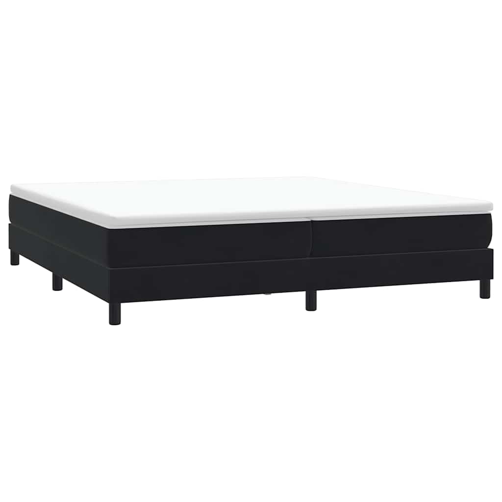Κρεβάτι Boxspring με Στρώμα Μαύρο 180x210 εκ. Βελούδινο